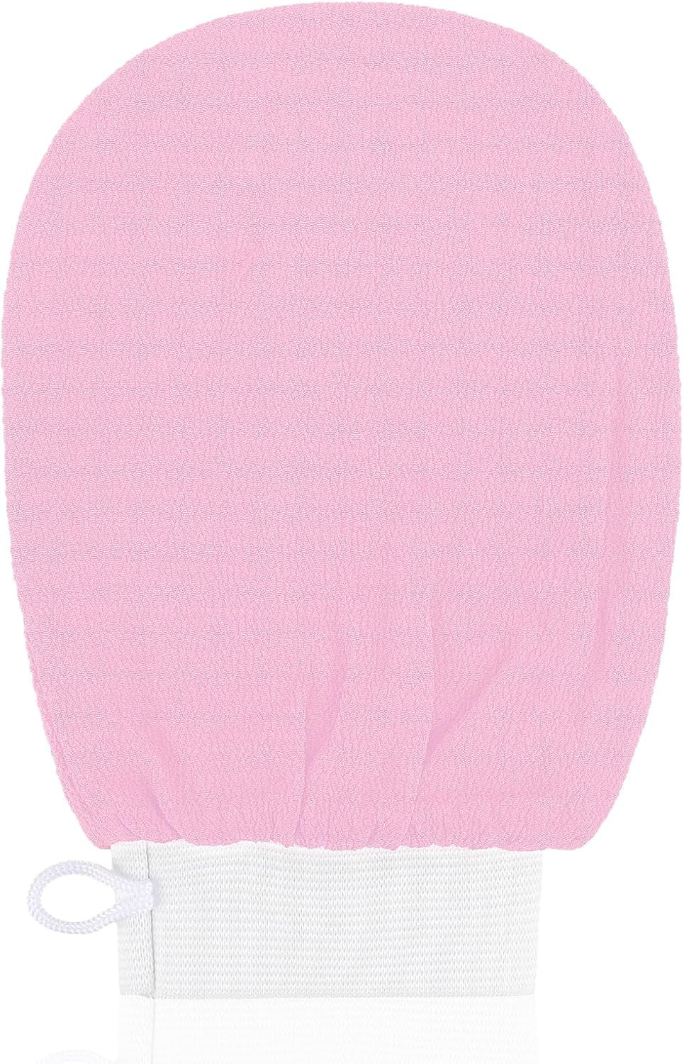 Exfoliating Glove Body Scrubber Exfoliator 1 PC Korean Washcloth Skincare Remover Deep Scrub Loofah Cleansing Mitts Exfoliate Cloth Exfoliation Scrubbing Bath Shower Soap Sponge Hand Towel(Pink)