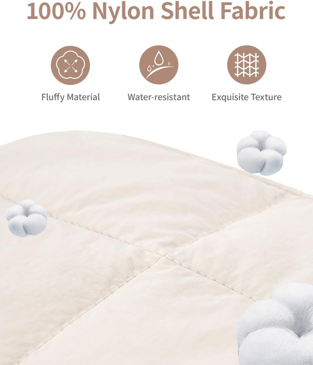 Puffy Makeup Bag for Travel Women Girl, Quilted Makeup Bag Cosmetic Bag, Cute Puffer Make up Organizer Bags, Travel Toiletry Bag Toiletries (Beige)