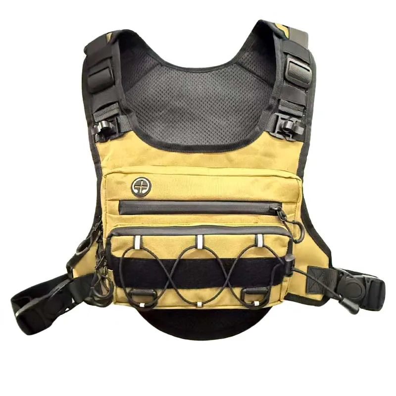 Outdoor Tactical Chest Bag, Multi-Functional Vest, Multi-Pocket Sports Cycling Backpack, Water Bag, Running Vest